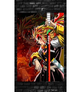 Placa Decorativa Kyojuro Rengoku Metálica Cuadro Póster HD