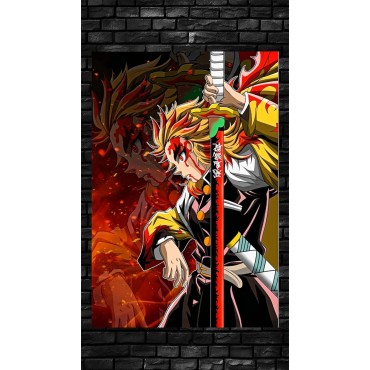 Placa Decorativa Kyojuro Rengoku Metálica Cuadro Póster HD