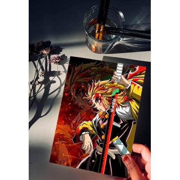 Placa Decorativa Kyojuro Rengoku Metálica Cuadro Póster HD