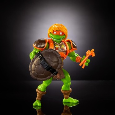 Figura Michelangelo MOTU X TMNT Turtles Of Grayskull Masters Of The Universe Teenage Mutant Ninja Turtles Articulada 14 cms