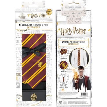 Corbata + Pin Gryffindor Harry Potter 