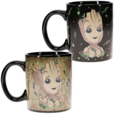 Taza Groot Térmica Marvel Cerámica Cambia de Color 330 mls