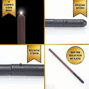 Varita Hermione Harry Potter Pinta Con Luz 36 cms