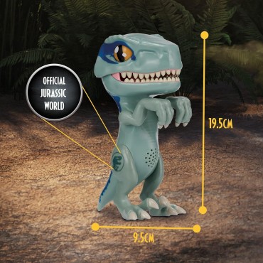 Figura Chomper Jurassic World Blue Luz y Sonido 19 cms