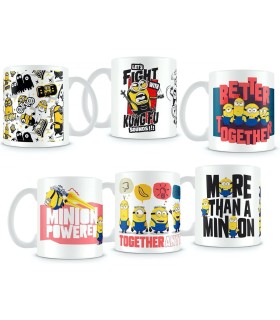 Taza Minion Powered Minions El Origen de Gru Cerámica 315 mls