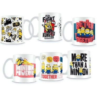 Taza Minion Powered Minions El Origen de Gru Cerámica 315 mls