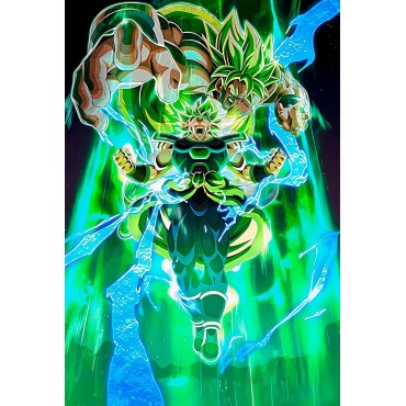 Placa Decorativa Broly SSJ Metálica Cuadro Póster HD