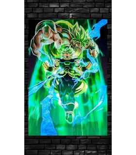 Placa Decorativa Broly SSJ Metálica Cuadro Póster HD