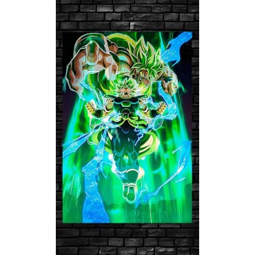 Placa Decorativa Broly SSJ Metálica Cuadro Póster HD