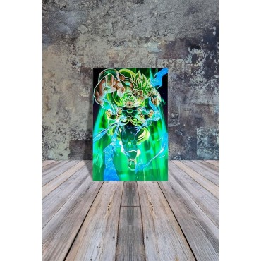 Placa Decorativa Broly SSJ Metálica Cuadro Póster HD