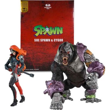 Pack Figuras She Spawn Y Cygor Spawn Articuladas 18 cms