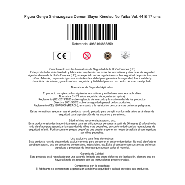 Figura Genya Shinazugawa Demon Slayer Kimetsu No Yaiba Vol. 44 B 17 cms