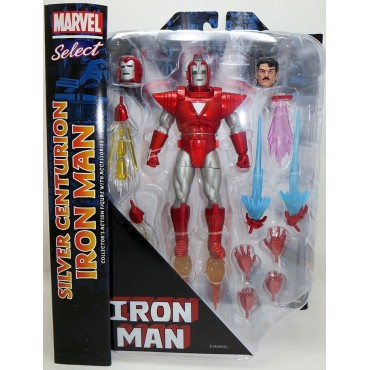 Figura Silver Centurion Iron Man Marvel Articulada 18 cms