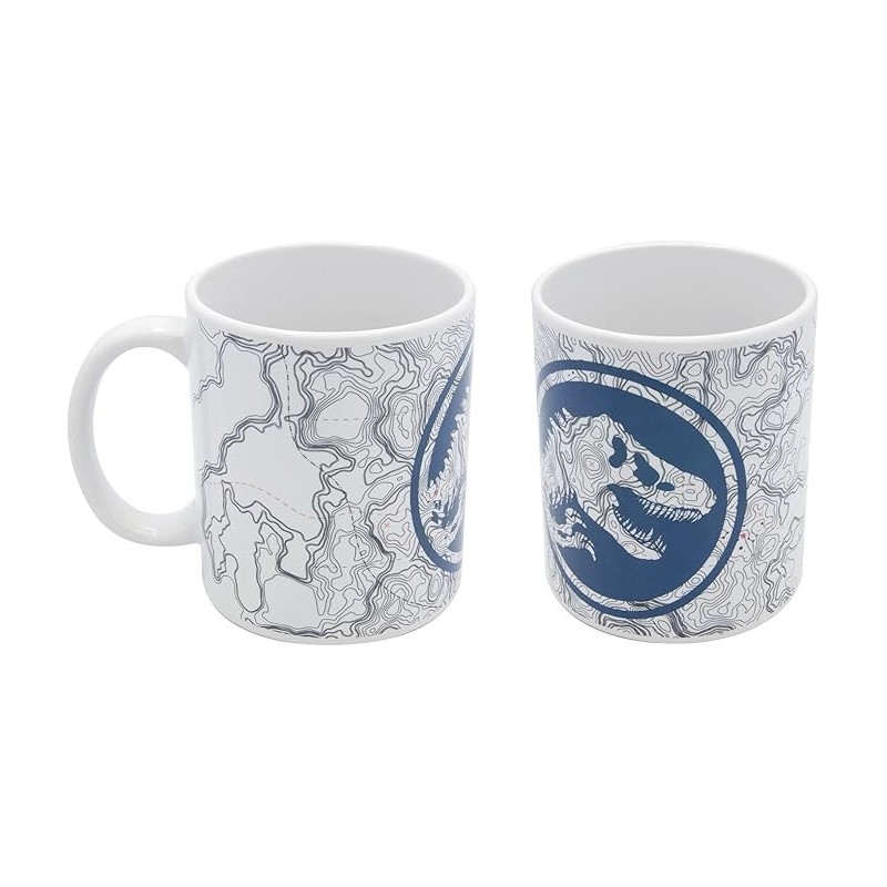Taza Mapa de Relieves Jurassic World Dominion Cerámica 324 mls