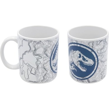 Taza Mapa de Relieves Jurassic World Dominion Cerámica 324 mls
