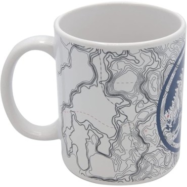 Taza Mapa de Relieves Jurassic World Dominion Cerámica 324 mls