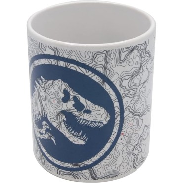 Taza Mapa de Relieves Jurassic World Dominion Cerámica 324 mls
