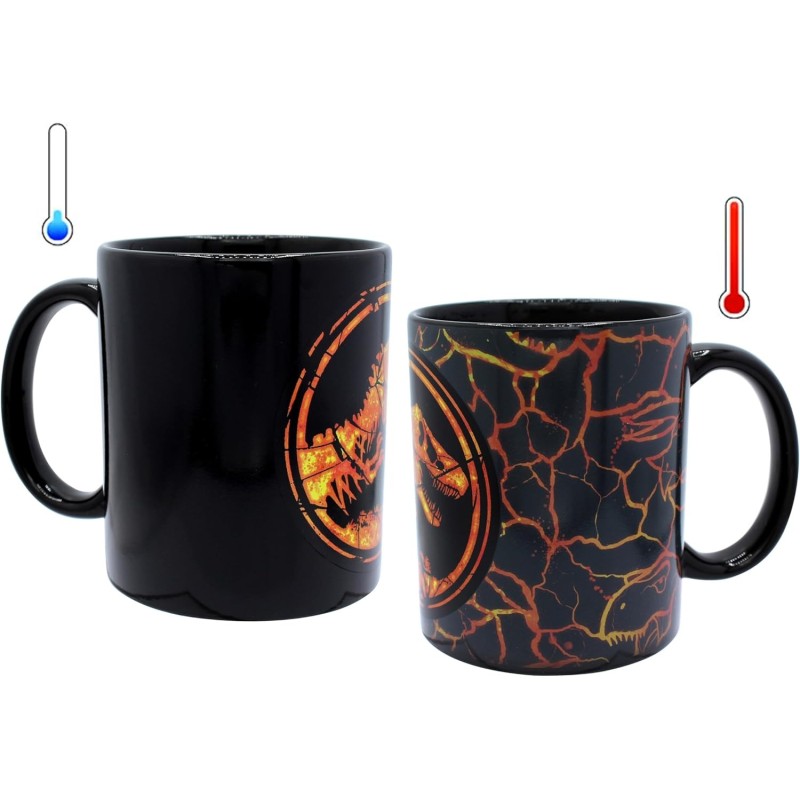 Taza Sensible al Calor Logo Jurassic World Cerámica 320 mls