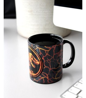 Taza Sensitiva al Calor Logo Jurassic World Cerámica 320 mls