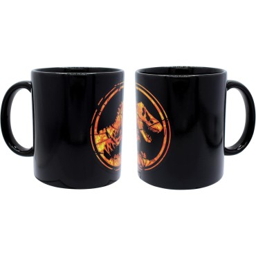 Taza Sensitiva al Calor Logo Jurassic World Cerámica 320 mls
